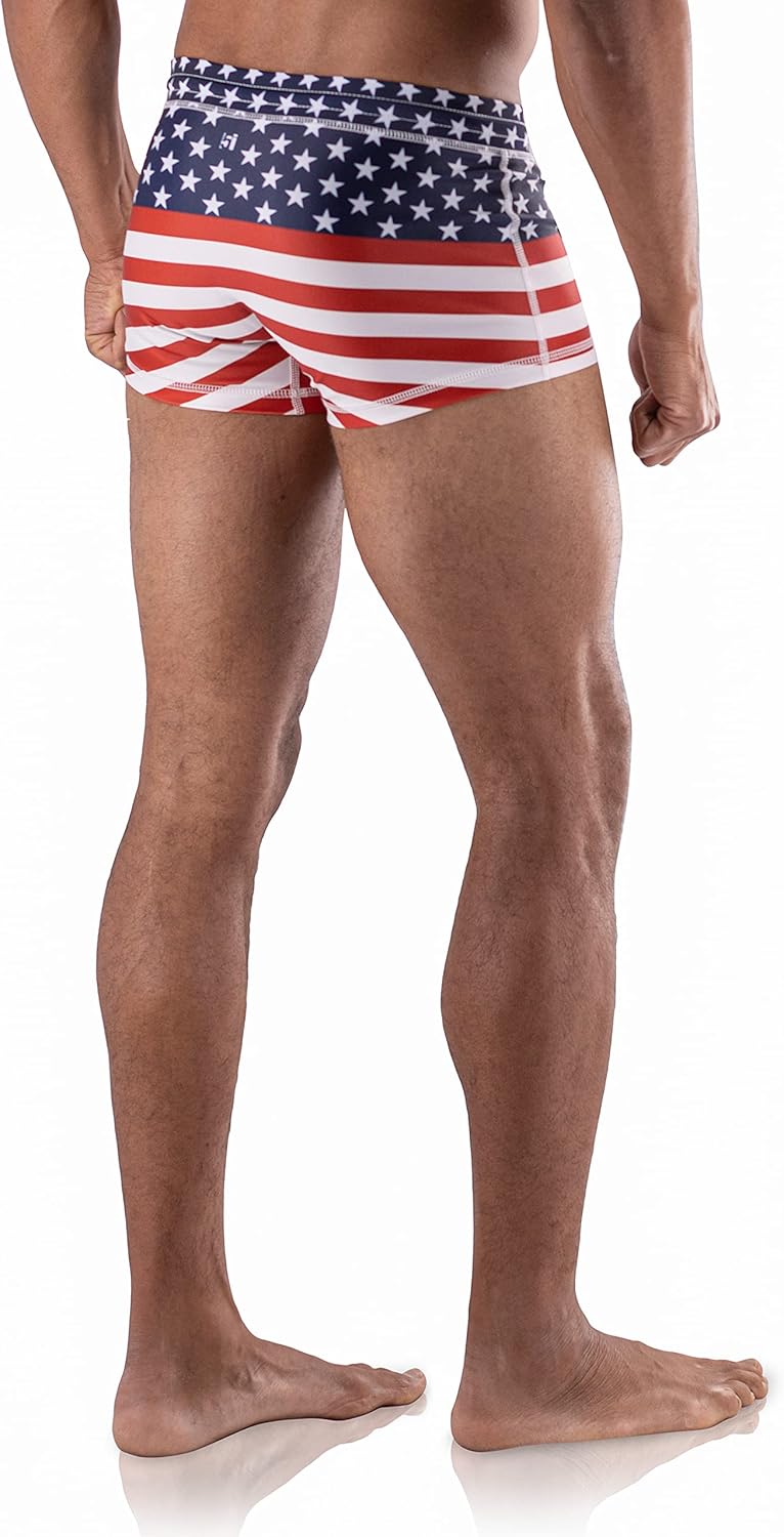 5th Industry is Now Project 5I - Men's Swim Brief Square Leg Swimsuit : Clothing