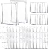 Xuniea 100 Pcs Mini Clear Makeup Bag PVC Small Travel Toiletry Organizer Pouches Bulk Waterproof Transparent Plastic Cosmetic Bag with Zipper for Women Men Travel(5.1'')