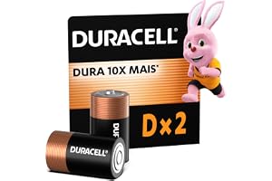 Duracell Pilhas Alcalinas D Grande Pack 2 Unidades – Ideal para Lanternas Industriais e Equipamentos Médicos