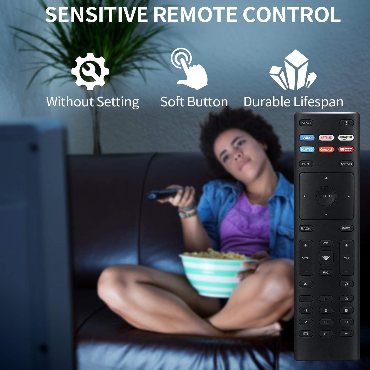 New Universal Replacement XRT136 Remote Control Compatible with VIZIO Smart TV Include D-Series M-Series P-Series V-Series: Home Audio & Theater