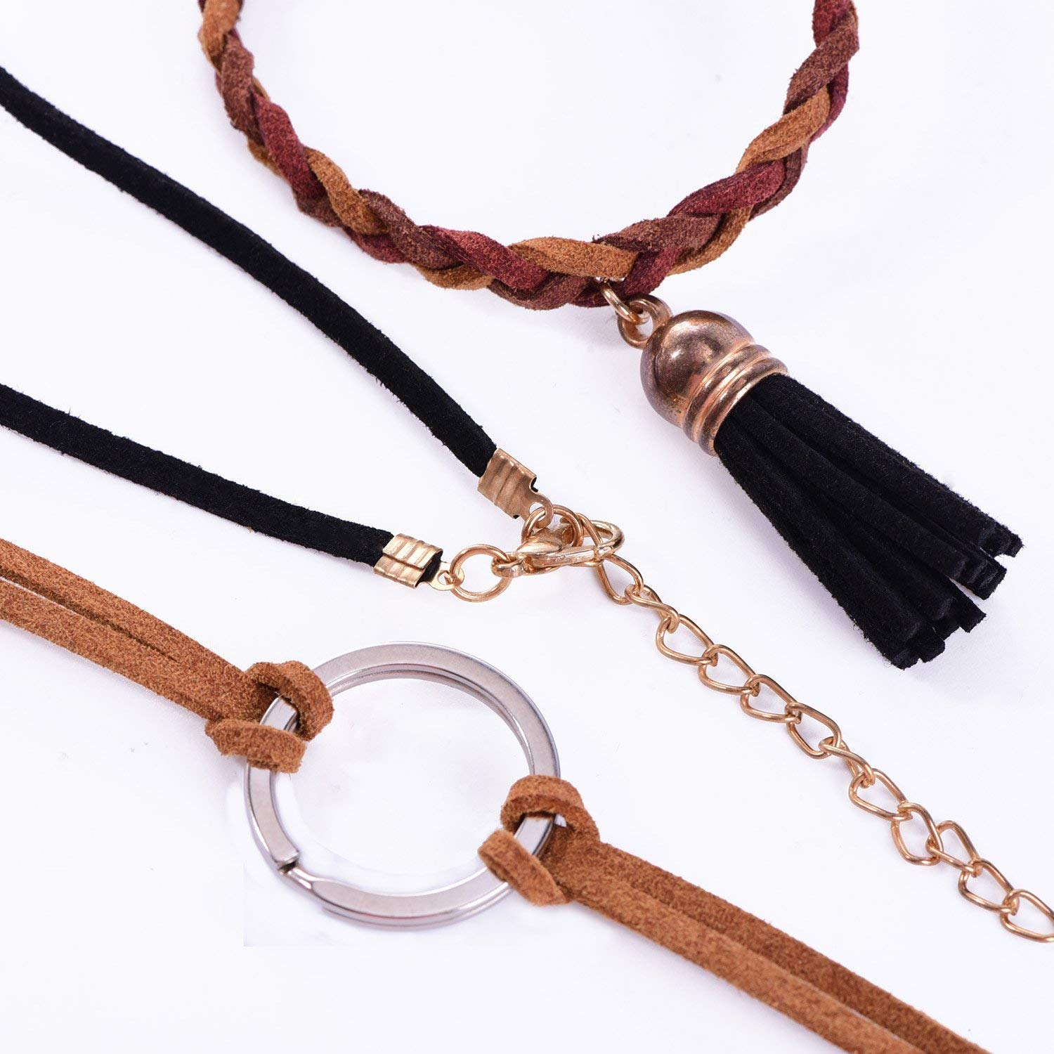 VGOODALL 8 Stücke 3 mm x 5 m Lederband, Wildleder Schnur Faden für Armband Halskette Perlen Schmuck DIY Handgefertigte Handwerk, 8 Farben