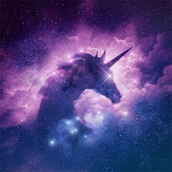 Amazoncom Lfeey 5x5ft Polyester Starry Stars Unicorn