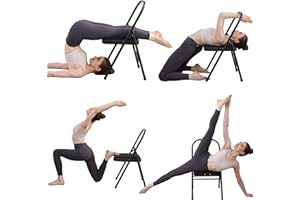BODY RHYTHM Yoga Auxiliary Chair with Lumbar Back Support for Abs & Core, Balance Handstand, Flexibility and Strength Training and Back Pain Relieving.
