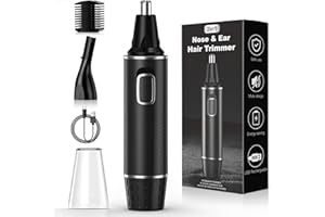 7d24hcare Electric Nose Hair Trimmer，Painless Portable Eyebrow & Nose Hair Trimmer，Rechargeable Trimmer for Men Women，Professional Nose Trimmer with IPX8 Dual Edge Blades