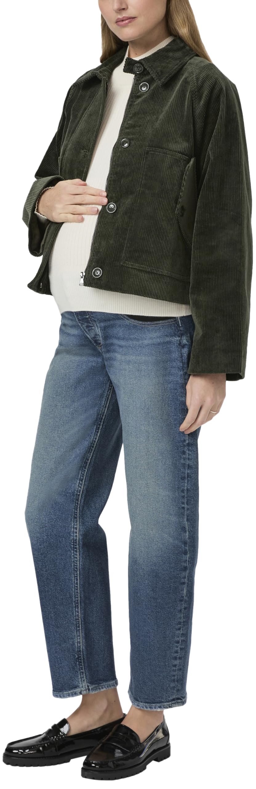 Photo 1 of PAIGE Women's Alexis Maternity Jeans, Lovejoy Distressed, 34