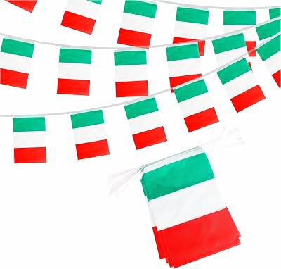YAAVAAW Italy Oly 2024 Flags Banner 10m 30 Flags Indoor Outdoor Decor