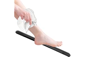 FINSBURY HARDWARE Shower Foot Rest, Corner Shower Bar for Shaving Legs, Wall Mounted Hotel Shower Foot Ledge, Brass Bar Bathroom Foot Step (Matte Black)