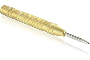 Center Punch for Metal - Automatic Center Punch Heavy Duty - Spring Loaded Center Punch Tool - One-Hand Operational Adjustable Impact Useable on Any Material - Used as a Window Breaker, Drixet