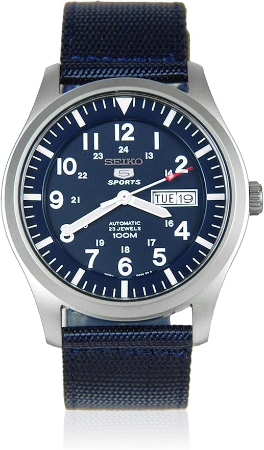 Amazon Com Seiko Men S Analogue Automatic Watch With Textile Strap Snzg11k1 Seiko Watches