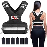 Adjustable Weighted Vest for Men Women, 4-10lb/12-18lb/20-32lb Vest with 6 Ironsand for Weights Running Workout and Training, Adjustable Body Weight Vest Exercise Set for Running, Walking