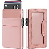 VULKIT Minimalist Wallet with ID Window & EDC Pocket Pop Up Card Holder RFID Blocking Slim Wallet Design for Airtag Cash Coins & Credit Cards