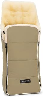 Lammfell Kinderwagen-Fußsack AROSA von WERNER CHRIST BABY – kuscheliger Buggy Lammfell-Fußsack, medizinisches Fell, als Wickelunterlage &amp; Kinderwageneinlage verwendbar, in sahara (beige)