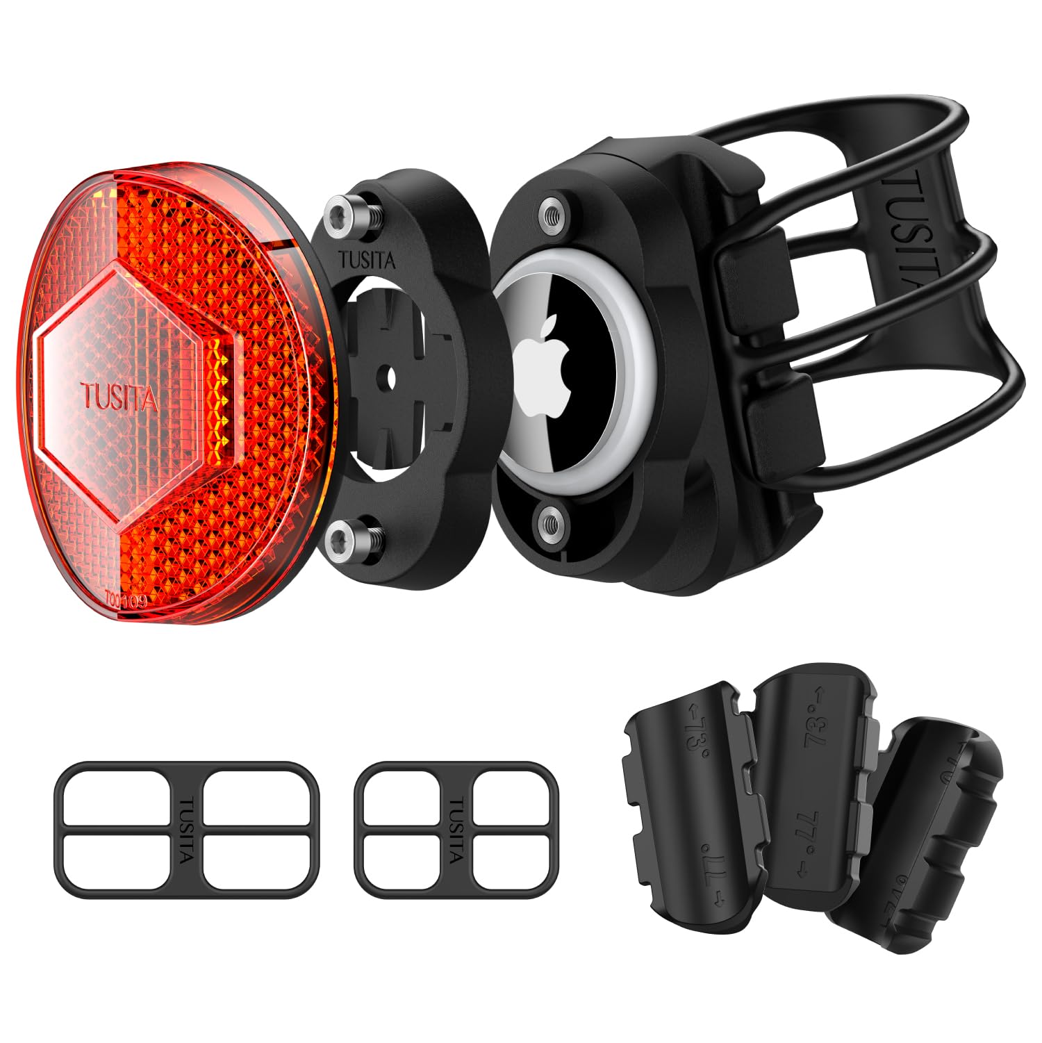 TUSITA Scooter Mount,Hidden Bike GPS Tracker Case for compatible with Airtag Seatpost Reflector Mounts, Anti-Theft compatible with Airtag Holder for Bike, Electric Bicycle