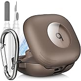 LDSXAY Compatible with Beats Powerbeats Fit Case Cover, Shockproof Magnetic Case for Powerbeats Fit 2025 Earbuds, Magnetic Lock Lid Protective Cover with Cleaner Kit & Carabiner (Grey)