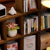 CUTEROOM DollHouse Kit Miniature with Furniture Dust Cover DIY Project view 4