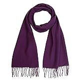 G Guzemor 100% Pure Cashmere Knit Scarf for Unisex Women and Men Winter Luxurious Ultra Lightweight Soft Warm Fringed Edges