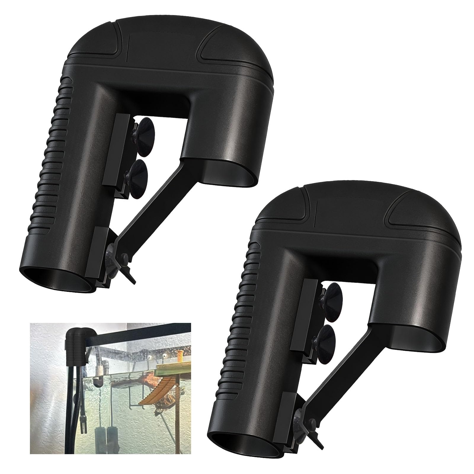 Photo 1 of Rim Connector for Fluval 107 207 304 305 306 307 404 405 406 407 FX6 FX5 FX4 FX2,Aquarium Hose Rim Clip, Ribbed Hosing Bracket - 2 Pack