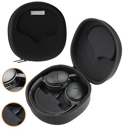 Broonel Kopfhörer Schutztasche Fallbeutel Aufbewahrungstasche tasche / Case mit Powerbank 2500 mAh für Sennheiser Urbanite XL