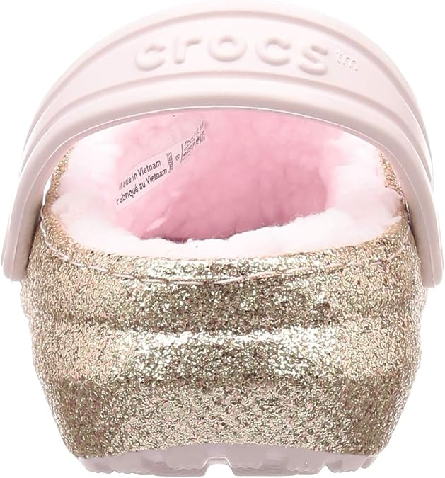 fuzzy glitter crocs