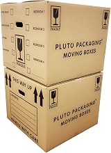 Pluto Packaging 5 x Extra Large Cardboard Boxes 115L with Handles 53x53x41cm view 2