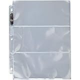 Ultra Pro 3-Pocket Platinum Page with 3-1/2" X 7-1/2" Pockets 100 ct.