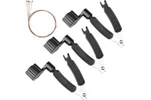 Eison Guitar String Winder Guitar Cutter and Bridge Pin Puller 3 in 1 Guitar Repair Tool Musical Instrument Accessories for Electric & Acoustic Guitar Ukulele Banjo Mandolin Bass 3Pack……