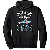 Just A Girl Who Loves Shark Pullover Hoodie