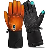 JS LifeStyle Heated Gloves for Men Women, Rechargeable and Soft | 3 Level Heat,Up to 7H Runtime, Light-Off Design, Anti-Slip Grip, Touch Screen,for Winter Driving Cycling Motorcycle