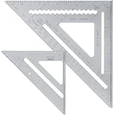 Mr. Pen- Rafter Square, 2 pcs, 7" and 12", Aluminum, Carpenter Square Tool | Woodworking Square, Carpenters Square, Metal Square Ruler