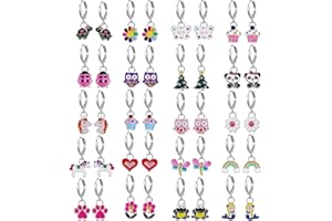TAMHOO 20 Pairs Hypoallergenic Earrings for Girls- Cute Dangle Earrings with Mini Hoop Earrings for Teen Girls
