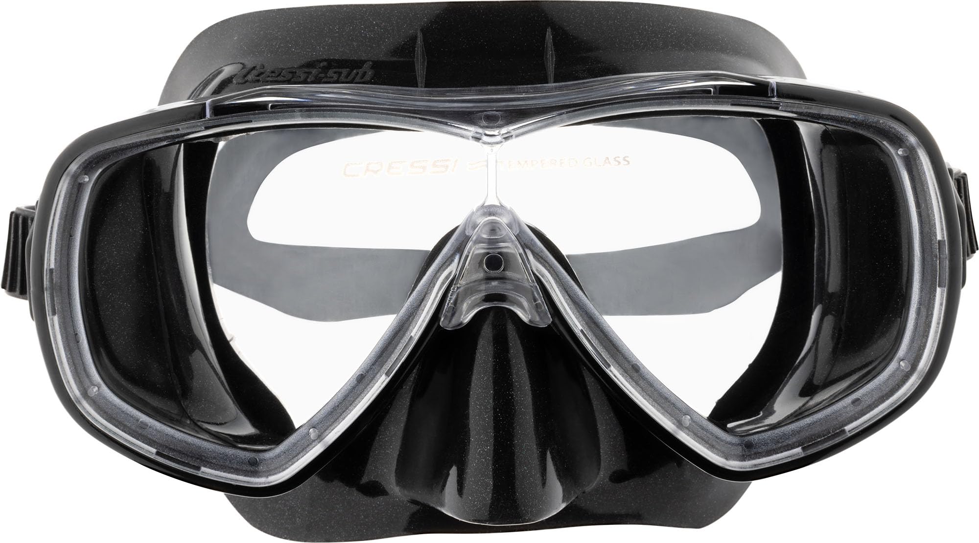 Cressi Mask & Snorkel Set for Adults - Quick-Adjust Buckles & Easy-Fit Snorkel Mask - Scuba-Diving Equipment for Open Water - Black/Black - Single Mask