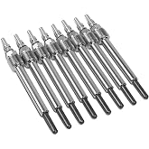 DNA MOTORING Set of 8 Glow Plugs Compatible with 04-10 E350/E450, 04-05 Excursion, 04-07 F250F350/F450/F550 Super Duty V8 Diesel / 6.0L Turbo Diesel Models, 8Pcs OE Style Glow Plug, ZTL-H-0007