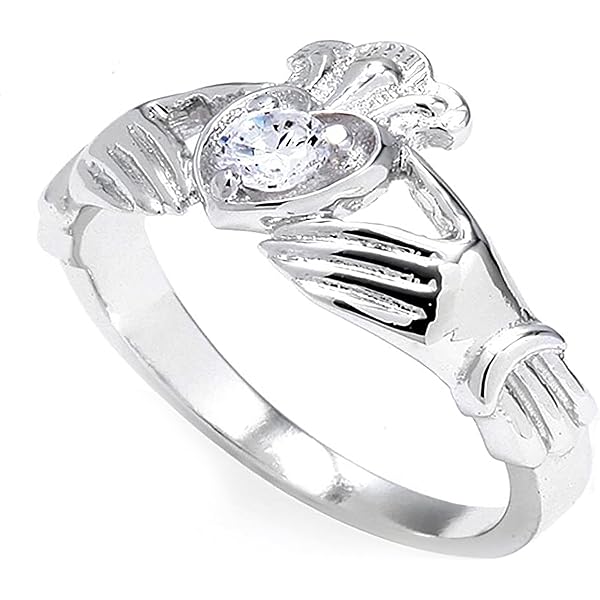 AFFY Men's Side Cross Curve Ring - 14k Yellow Gold Over Sterling Silver With Simulated Emerald, Father's Day Gift
