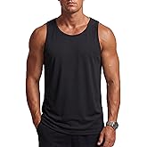 KEFITEVD Men's Workout Tank Tops Sleeveless Quick Dry UPF 80+ Summer Sun Shirts for Running Swim Gym Beach