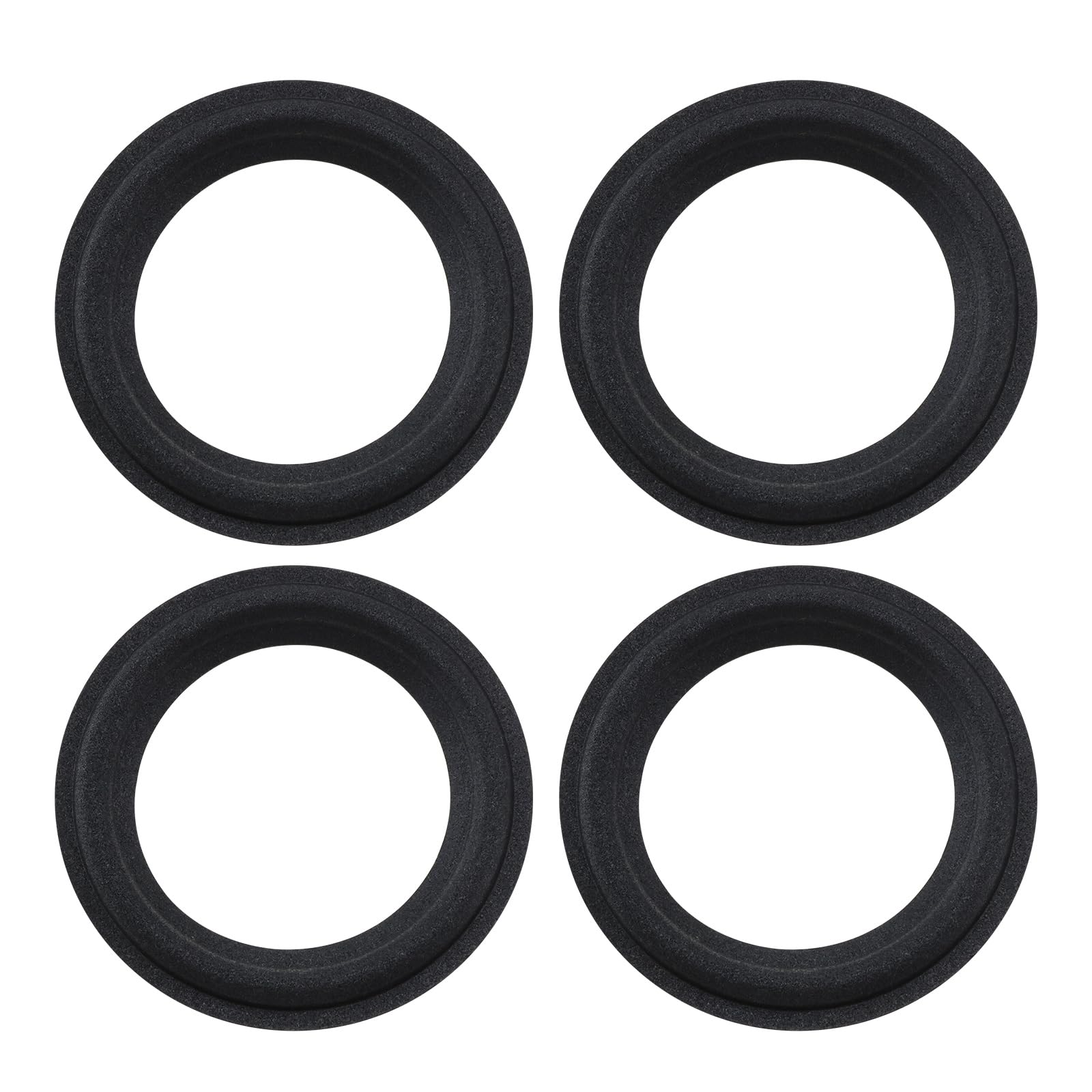 ECSiNG 4PCS 4 Inch Speaker Foam Edge Surround Replacement Part Speaker Surrounds Repair Kit Inner Diameter 65.8mm Outer Diameter 99.2mm for Speaker Repair DIY Black