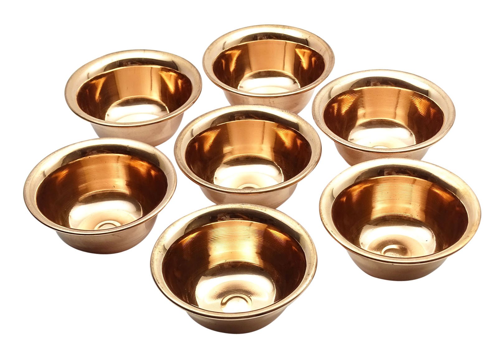 CIY-cookityourself Kitchen Traditional Indian Copper Antique Serving Bowl Set of 7 Pieces