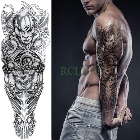 Handaxian 3pcs Fleur Bras Lettre Pleine De Tatouage Art