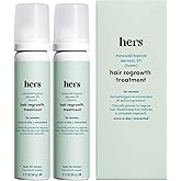 hers Hair Regrowth Treatment - Topical Minoxidil 5% Foam for Women - Extra Strength - Supports Thicker, Fuller Hair - Non-Greasy - Unscented, 2 Pack
