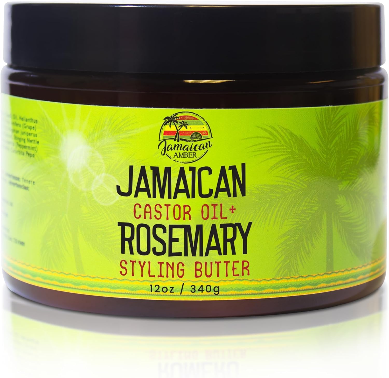 Rosemary Hair Styling Cream – 12 fl oz - with Castor Oil for Strong, Damage-Preventing Hair Locks - Nourishing and Promote Hair Growth by Jamaican Amber