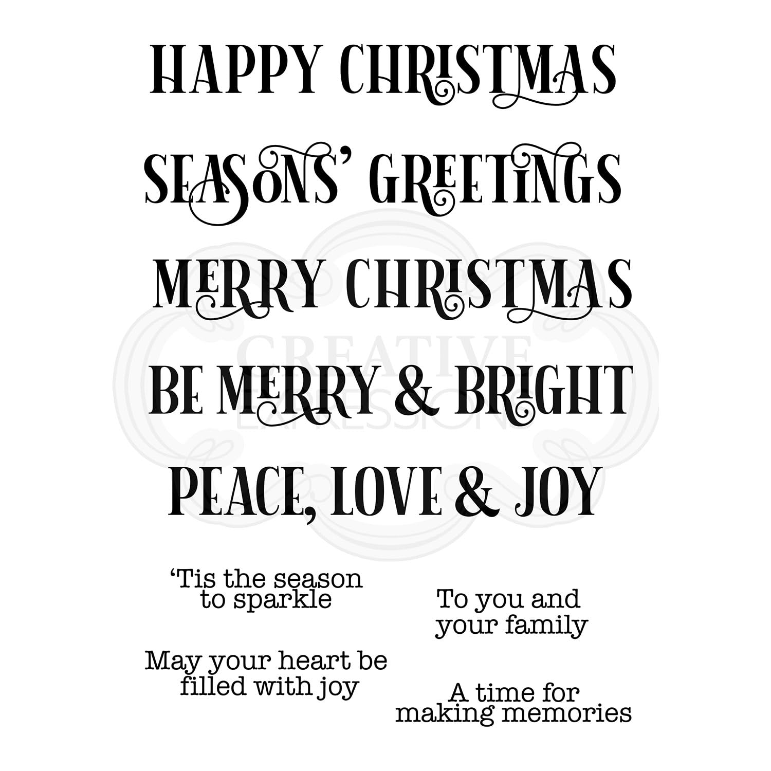 Woodware Francoise Collection - Clear Magic - Christmas Sparkle - Stamp Set, A6, FRS827