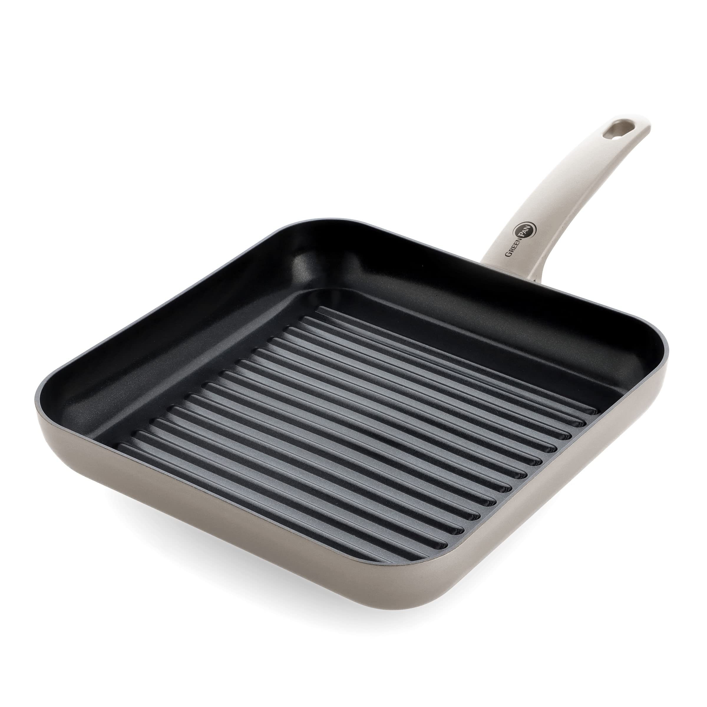 GreenPan Cambridge Non-Stick 28 cm Square Griddle Pan, PFAS Free, Bronze