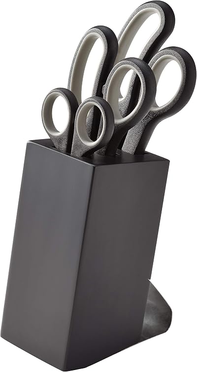 Judge Set of 3 Scissors with Scissor Block 6cm 8cm 10cm Soft Grip Stainless