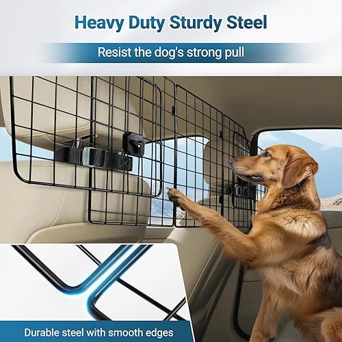 rabbitgoo Dog Car Barrier for SUVs, Adjustable Large Pet Gate