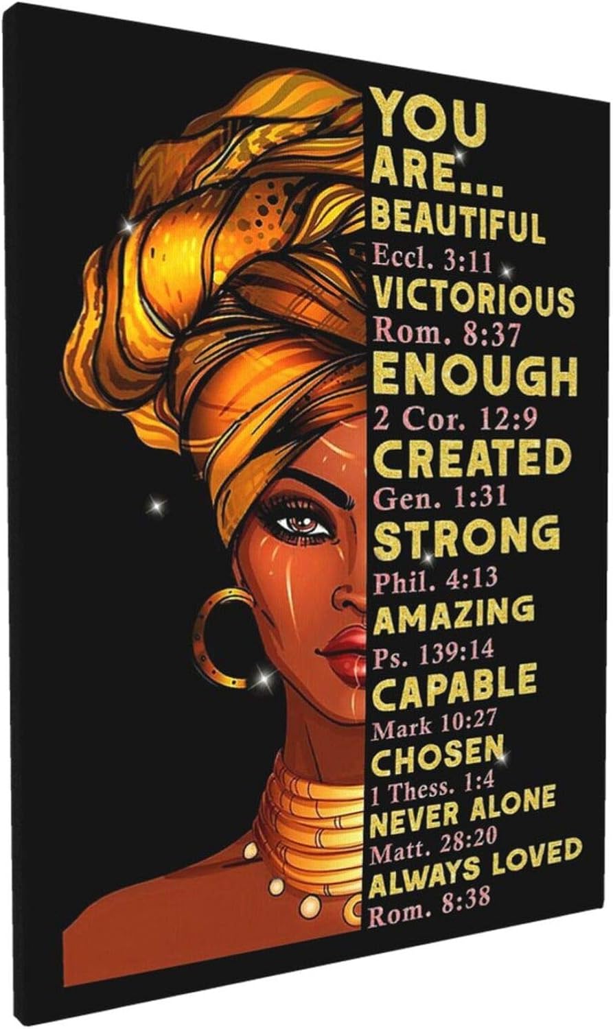 African American Wall Art Black Woman Queen Painting Home