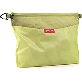 pack all Water-resistant Material Zipper Pouch, Mesh Zipper Bags for Storage, Travel, Office (Green, Large)