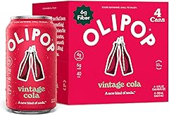 OLIPOP Prebiotic Soda Pop, Vintage Cola, Prebiotics, Botanicals, Plant Fiber, 12 fl oz (4 Cans)