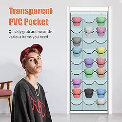 Hat Rack for Baseball Caps, 27 Pockets Over The