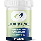 Designs for Health ProbioMed Kids Chewable Probiotic, 30 Tablets | Probiotic Blend, Immune Support for Children, Lactobacillus, Bifidobacterium, Berry Flavor, For Ages 4 and Up