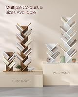 VASAGLE CUSTOS Tree Bookshelf Modern Floor Standing 17.2x30x51 cm Rustic Brown view 6