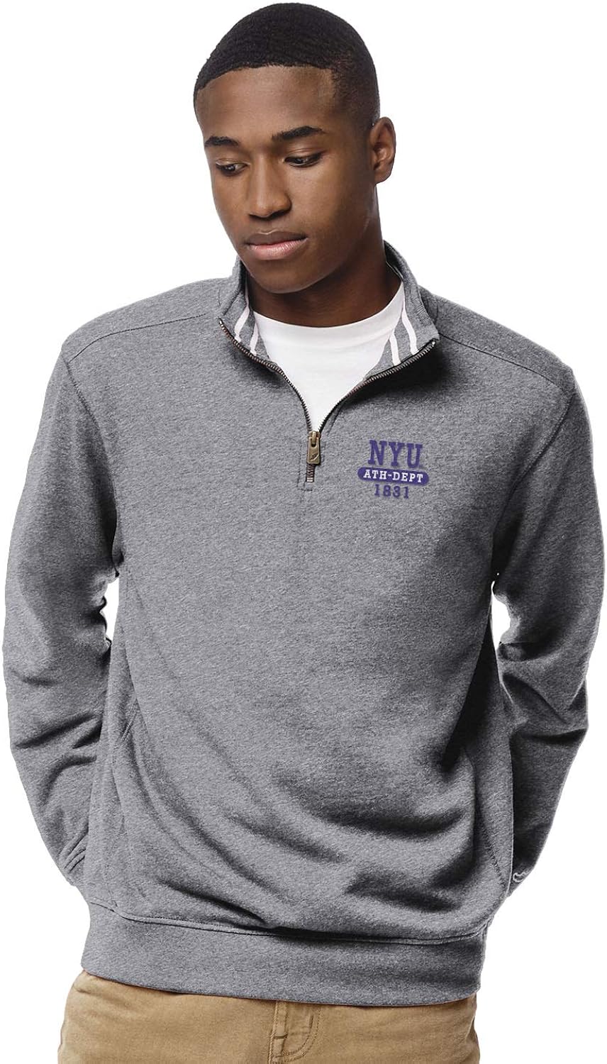 half zip college sweatshirt